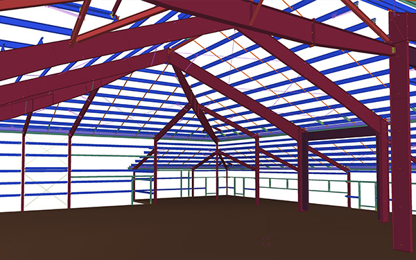 Steel Building BIM 3D